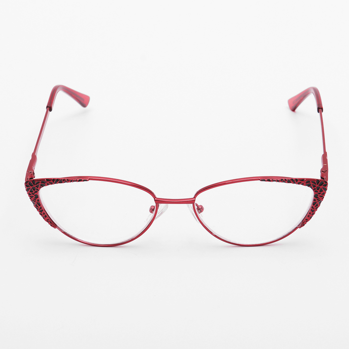 Очки "Кошачий глаз", металл оправа, линза пластик, отгибающаяся дужка, цвет МИКС, +3,5