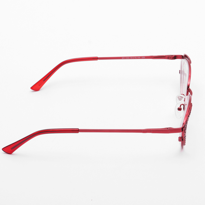 Очки "Кошачий глаз", металл оправа, линза пластик, отгибающаяся дужка, цвет МИКС, +3,5