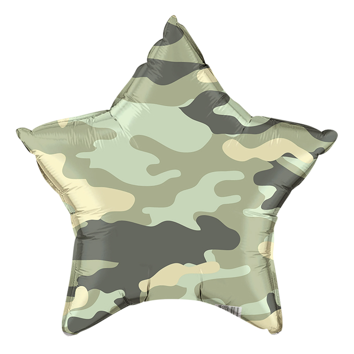 Шар фольгированный 18" "Камуфляж", звезда