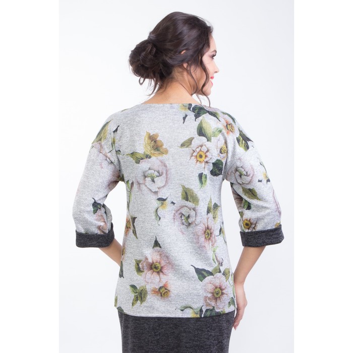 Блуза женская, размер 42, цвет серый