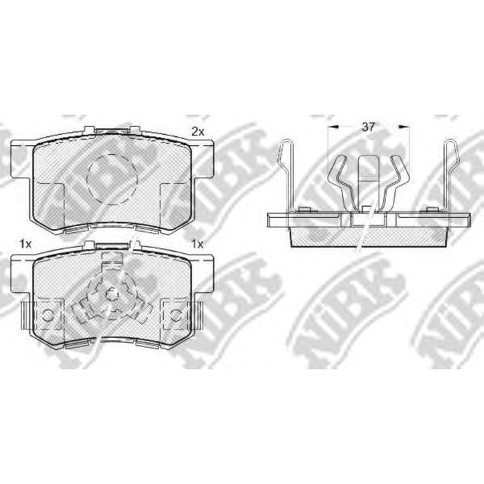 Колодки тормозные дисковые NIBK PN8807