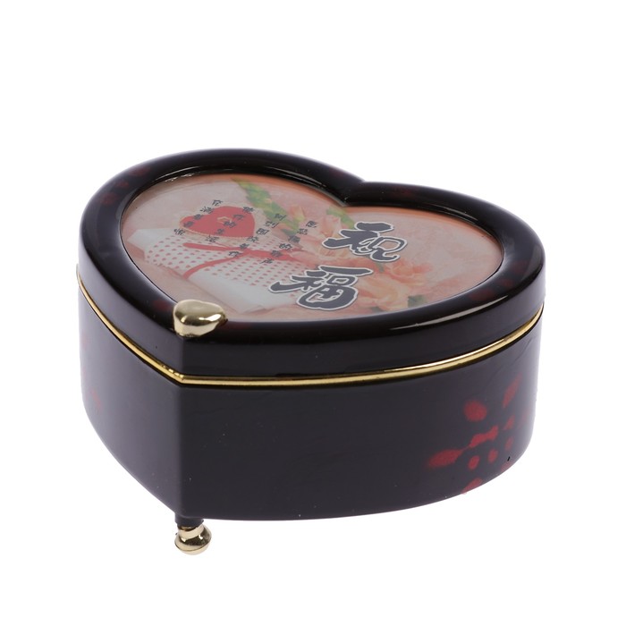 Шкатулка музыкальная "Сердце" механическая