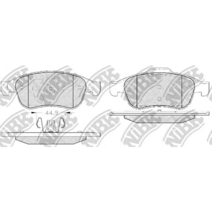 Колодки тормозные дисковые NIBK PN0551