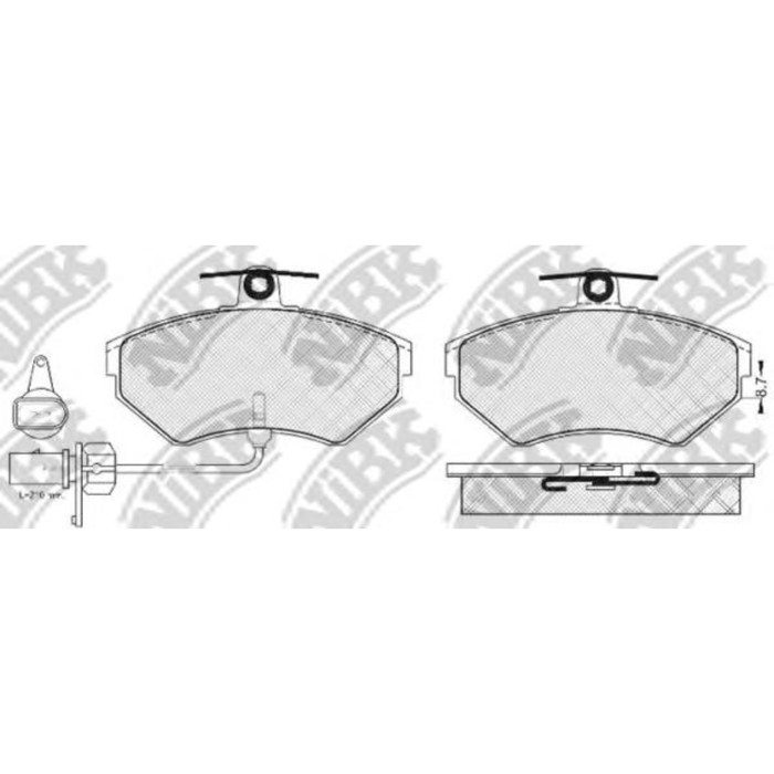 Колодки тормозные дисковые NIBK PN0023W
