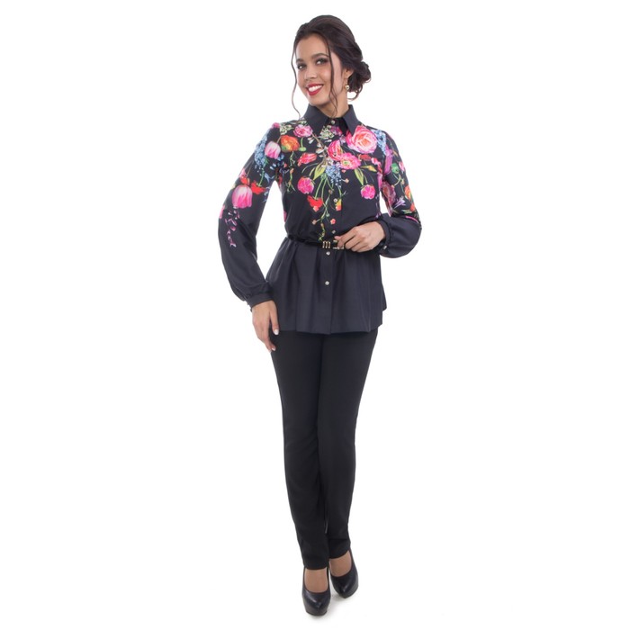 Блуза женская, размер 44, цвет чёрный