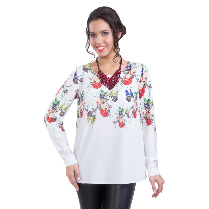Блуза женская, размер 50, цвет белый