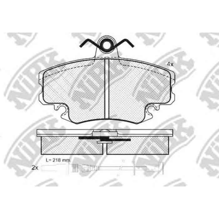 Колодки тормозные дисковые NIBK PN0284W