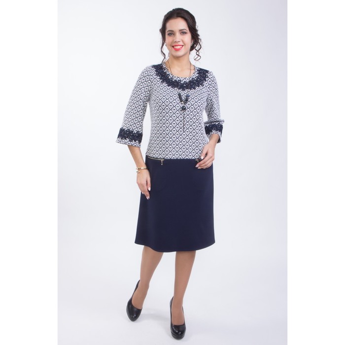 Платье женское, размер 50, цвет синий П3-3567/4