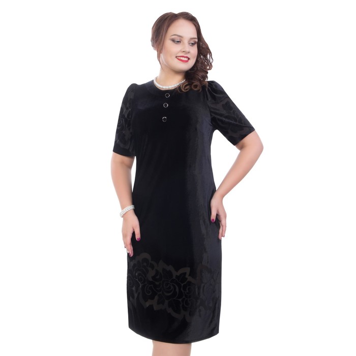 Платье женское, размер 52, цвет чёрный П3-3668/1