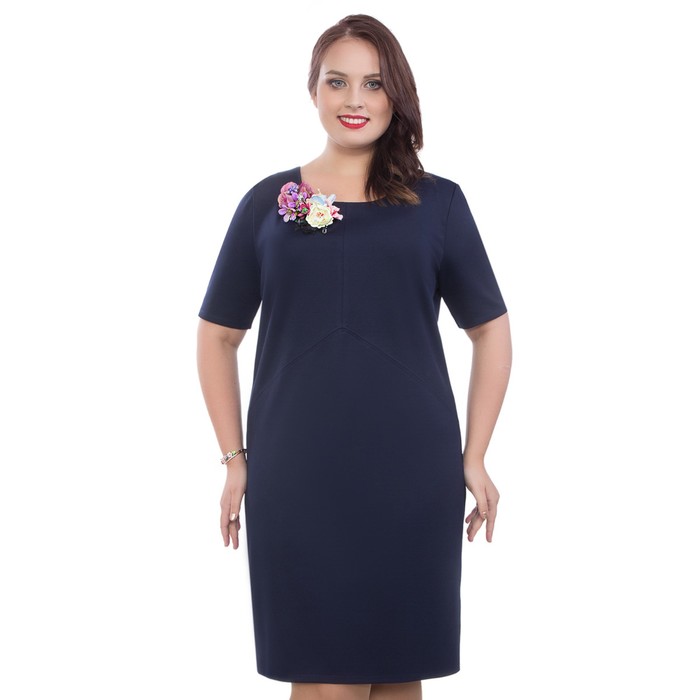 Платье женское, размер 60, цвет синий П4-3227/21
