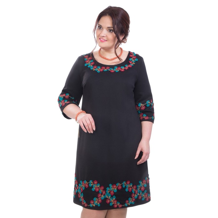 Платье женское, размер 52, цвет чёрный П4-3227/25