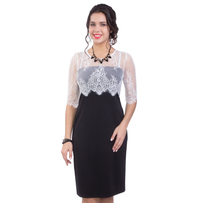 Платье женское, размер 50, цвет чёрный П4-3234/4