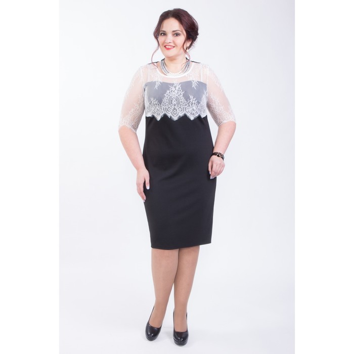 Платье женское, размер 56, цвет чёрный П4-3234/5