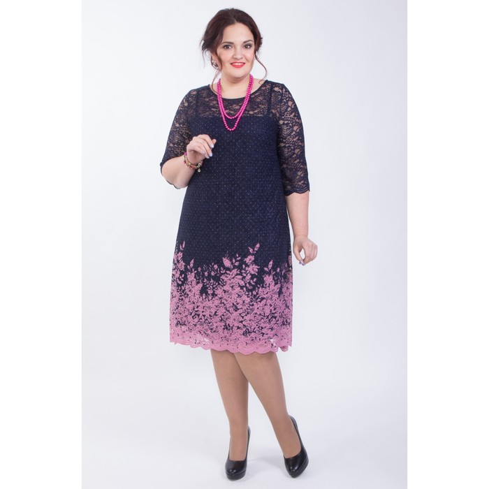 Платье женское, размер 52, цвет синий П4-3259/30