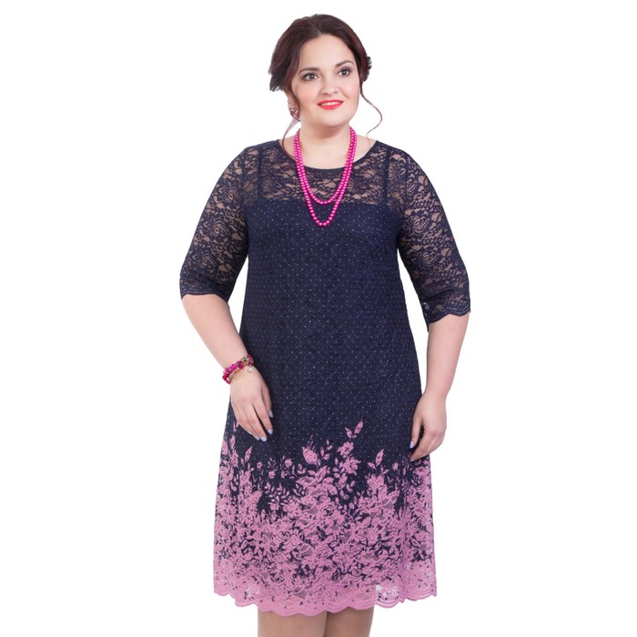 Платье женское, размер 56, цвет синий П4-3259/30