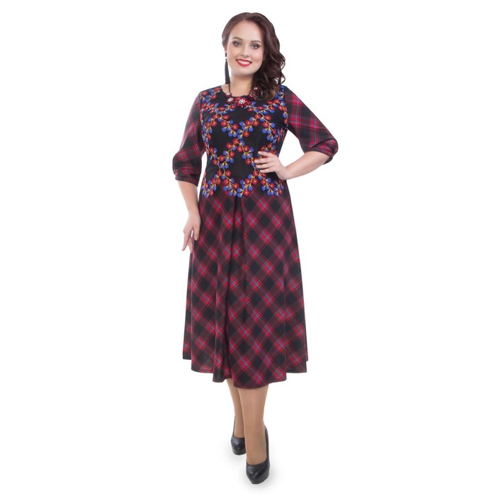 Платье женское, размер 60, цвет красный П4-3371/28