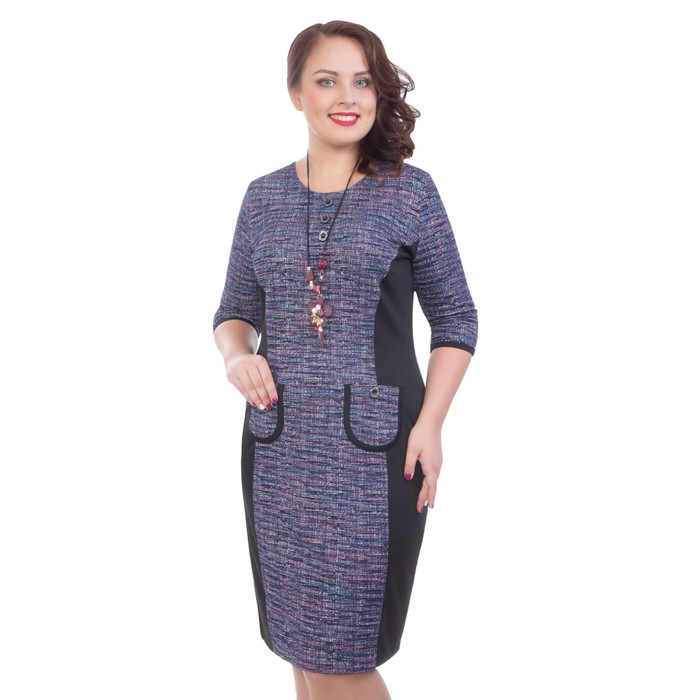 Платье женское, размер 62, цвет синий П4-3433/3