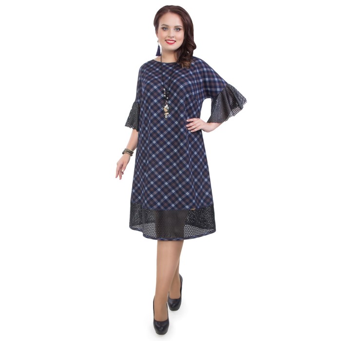 Платье женское, размер 52, цвет синий П4-3504/5