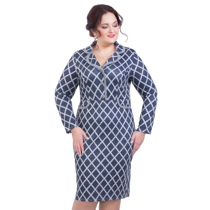 Платье женское, размер 56, цвет синий П4-3519/5