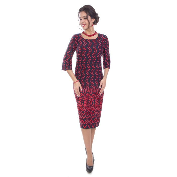 Платье женское, размер 48, цвет синий П4-3527/10