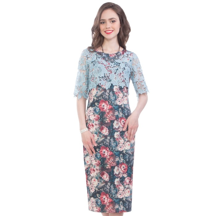 Платье женское, размер 44, цвет синий П4-3637/6