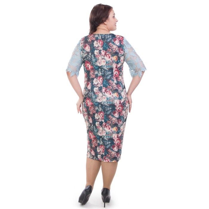 Платье женское, размер 54, цвет голубой П4-3637/7