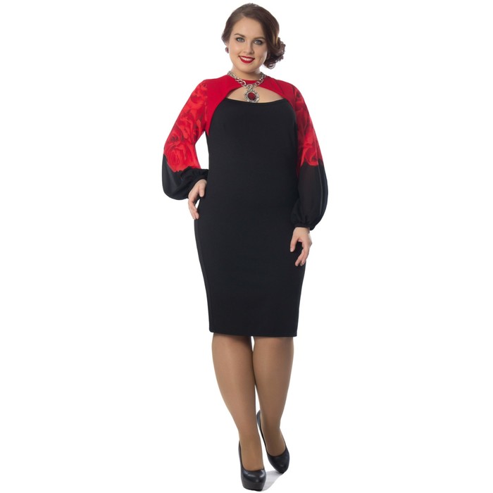 Платье женское, размер 52, цвет чёрный П5-3027/1