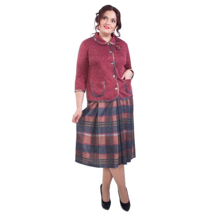 Юбка женская, размер 58, цвет синий Ю4-3677/3