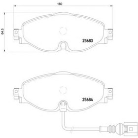 

Колодки тормозные дисковые BREMBO P85126