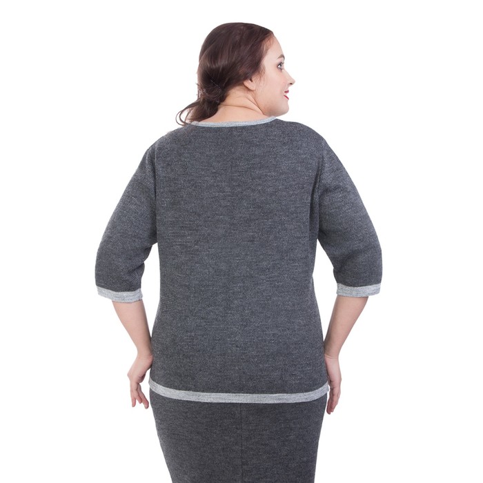 Костюм женский (юбка+жакет), размер 56, цвет серый Кв4-195/1