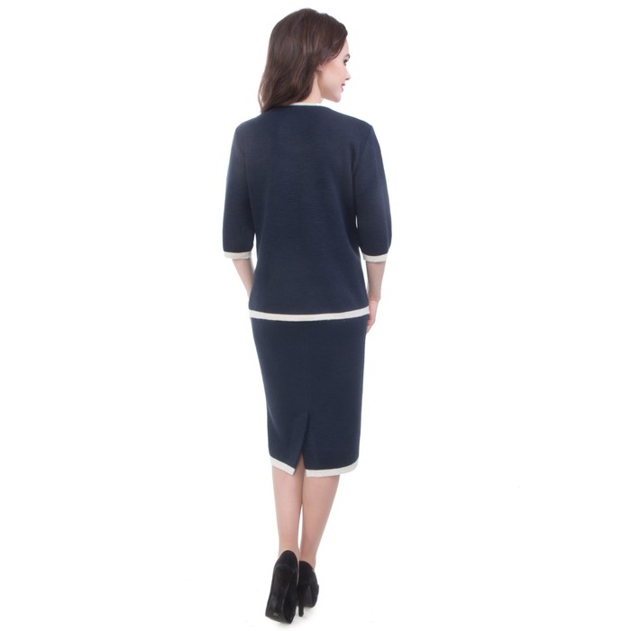 Костюм женский (юбка+жакет), размер 48, цвет синий Кв4-195/2