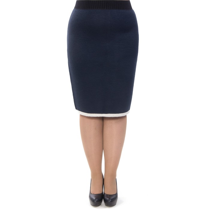 Костюм женский (юбка+жакет), размер 52, цвет синий Кв4-195/3