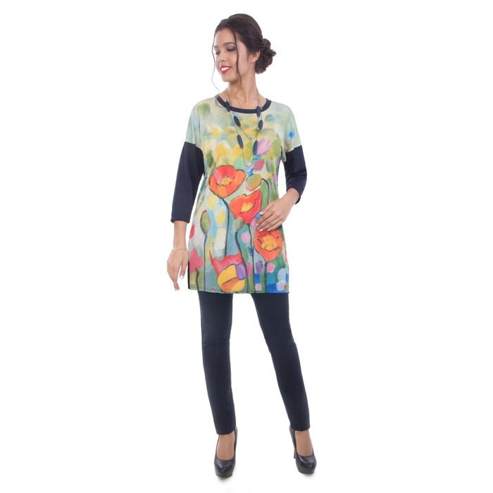 Блуза женская, размер 42, цвет синий