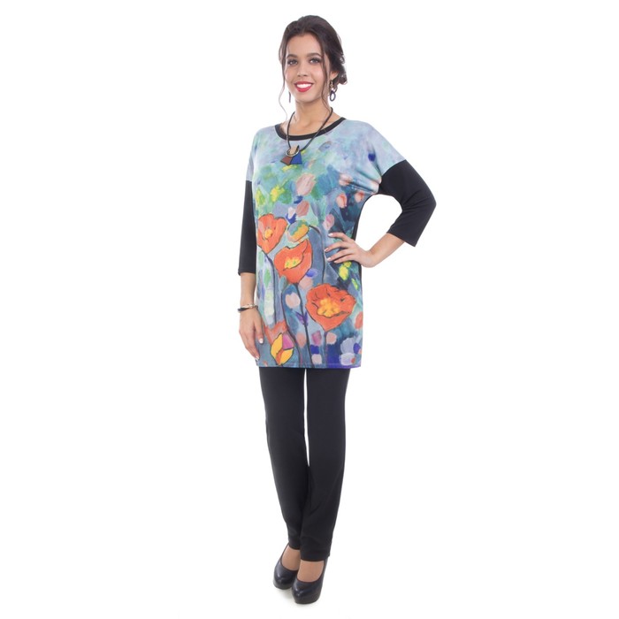 Блуза женская, размер 46, цвет чёрный