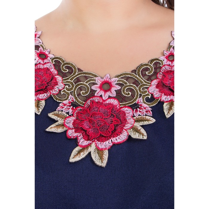 Блуза женская, размер 52, цвет синий