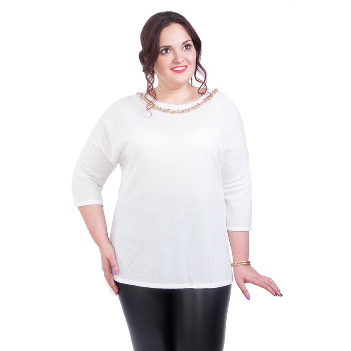 Блуза женская, размер 60, цвет белый