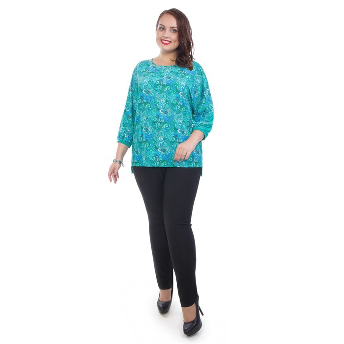 Блуза женская, размер 54, цвет зелёный