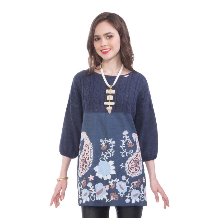 Блуза женская, размер 42, цвет синий