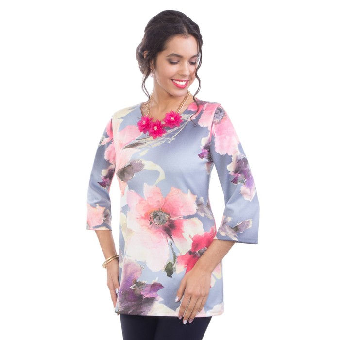 Блуза женская, размер 44, цвет серый