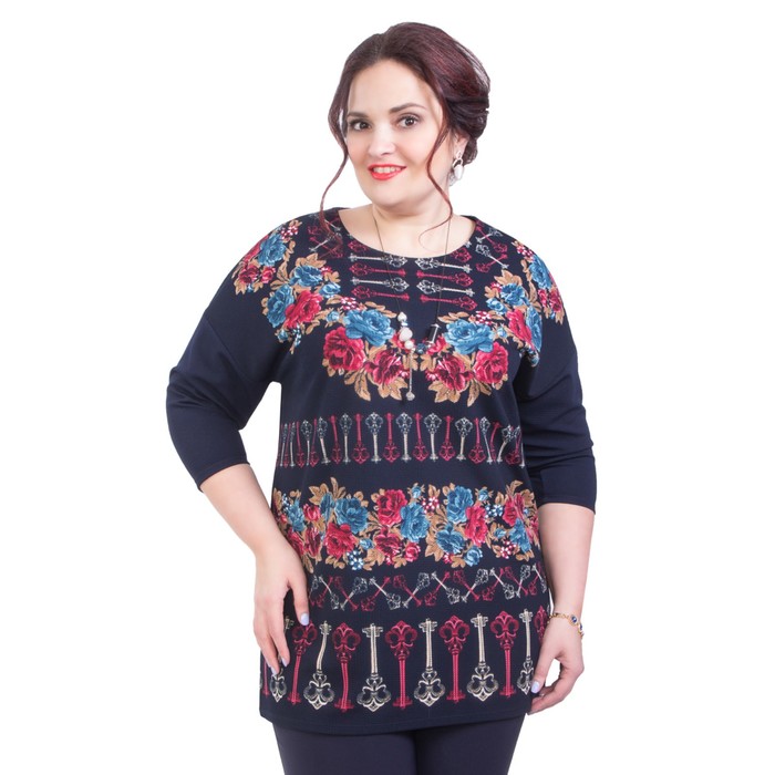 Туника женская, размер 52, цвет синий М4-3396/42