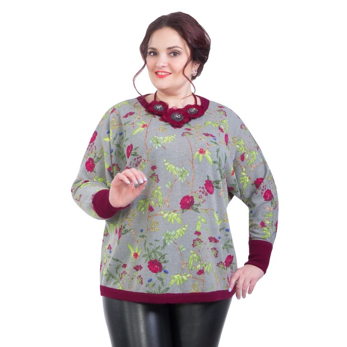 Джемпер женский, размер 58, цвет серый М4-3449/11