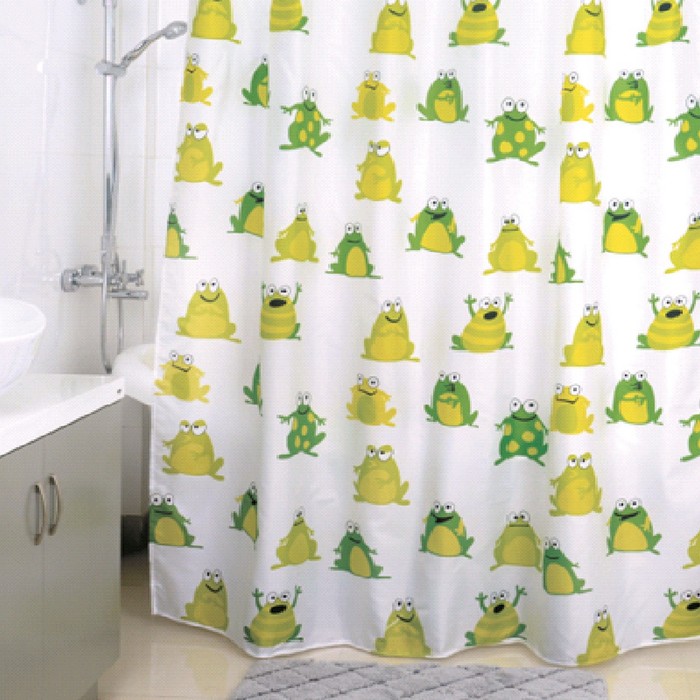 Штора для ванной комнаты 180х200 см, Frogs Pool