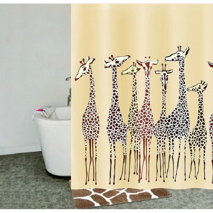 Штора для ванной комнаты 180х200 см Safari Friends