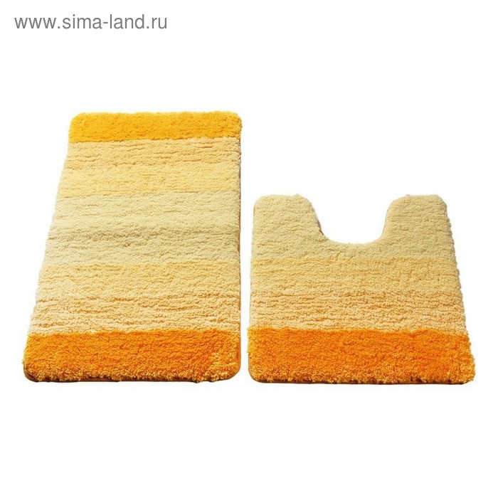 фото Набор ковриков для ванной комнаты 50х80, 50х50 см, yellow gradiente iddis