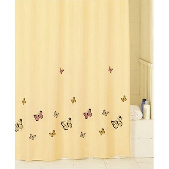 Штора для ванной комнаты 200х200 см yellow butterfly