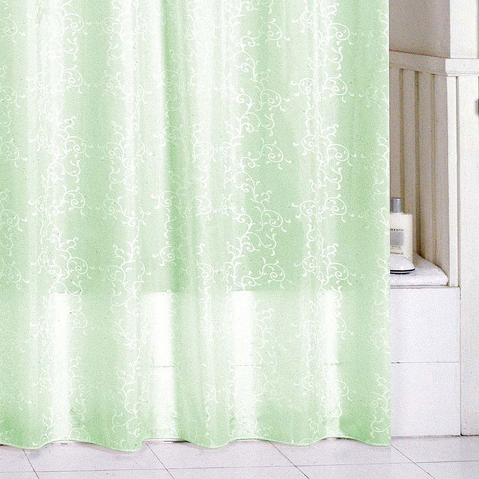Штора для ванной комнаты 180х200 см green leaf