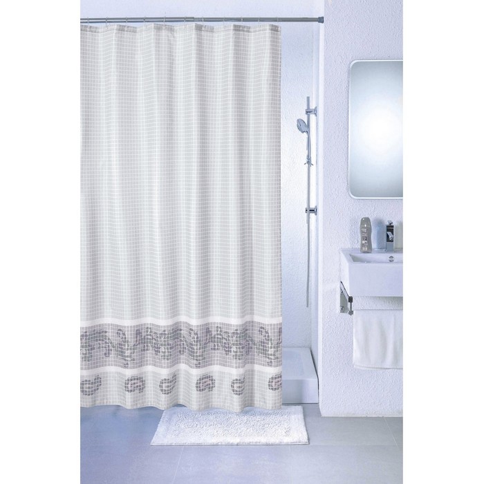 Штора для ванной комнаты 180х200 см grey fresco