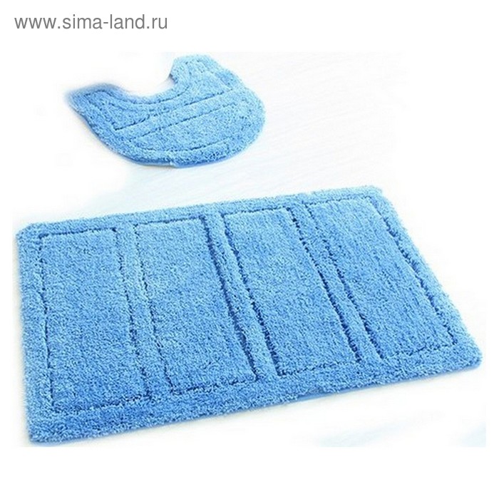 фото Набор ковриков для ванной комнаты 60х90, 50х50 см blue landscape iddis