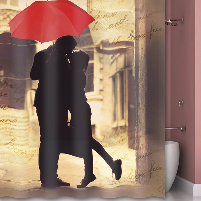 Штора для ванной комнаты 180х200 см L`amour , Beige