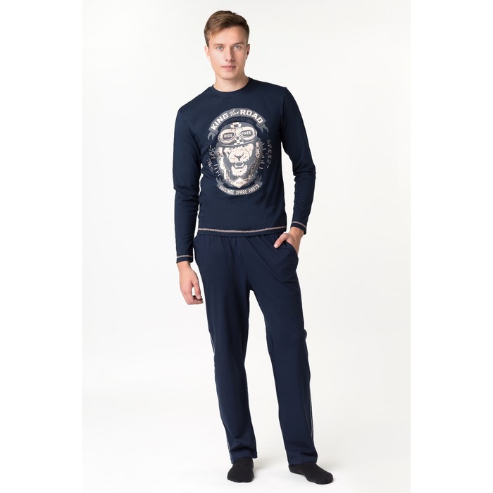 Джемпер мужской, цвет синий, размер 50